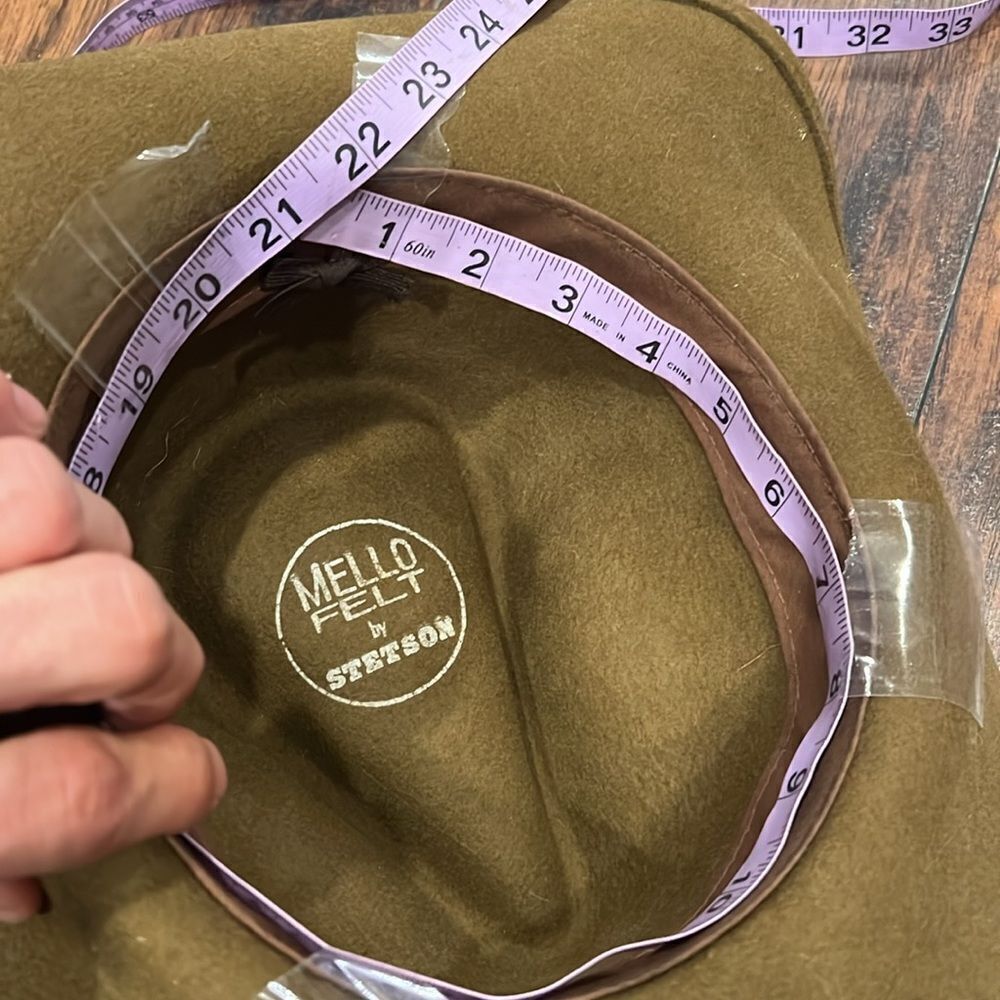 Mello Felt By Stetson Men’s Crushable Brown Hat 100% Wool Sz M/ L Made In USA - Picture 8 of 8